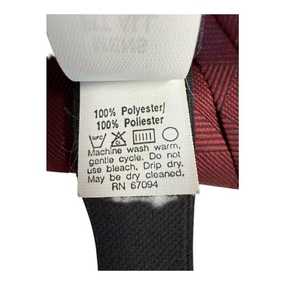 Perry Ellis Mens Formal Tuxedo Vest~Fit All 37-50~Maroon Black Geometric~L14 53 - Picture 8 of 8